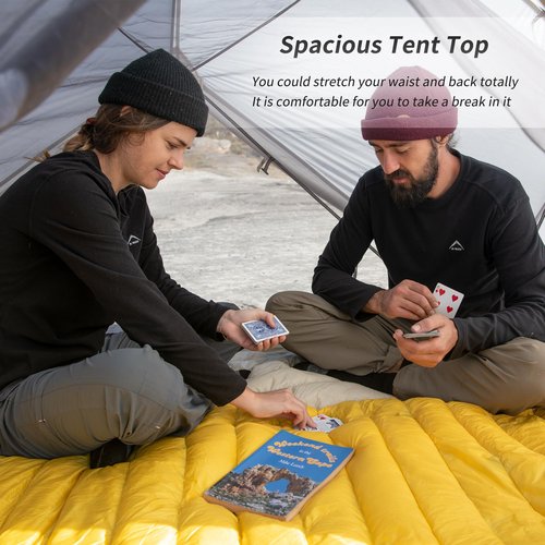 Naturehike Mongar 2 Person Backpacking Tent, 3 Season Camping Tent,Double Layer Free Standing Two Person Tents for Camping Hiking Cycling (210T Polyester- Blue)