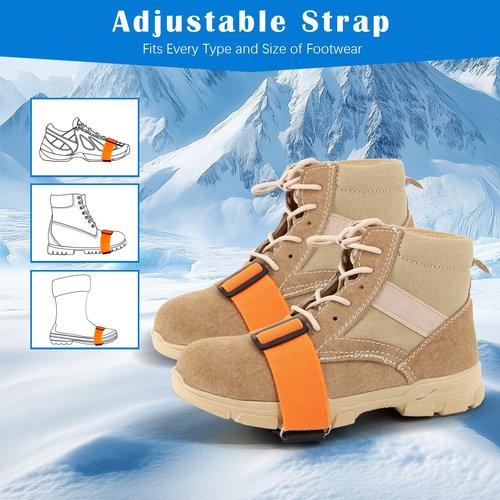 UNITACKLE Mid-Sole Ice Cleats for Walking on Snow and Ice, Non Slip Ice Cleats Snow Traction Cleats Crampon, Ice Snow Grippers Spikes for Shoes and Boots