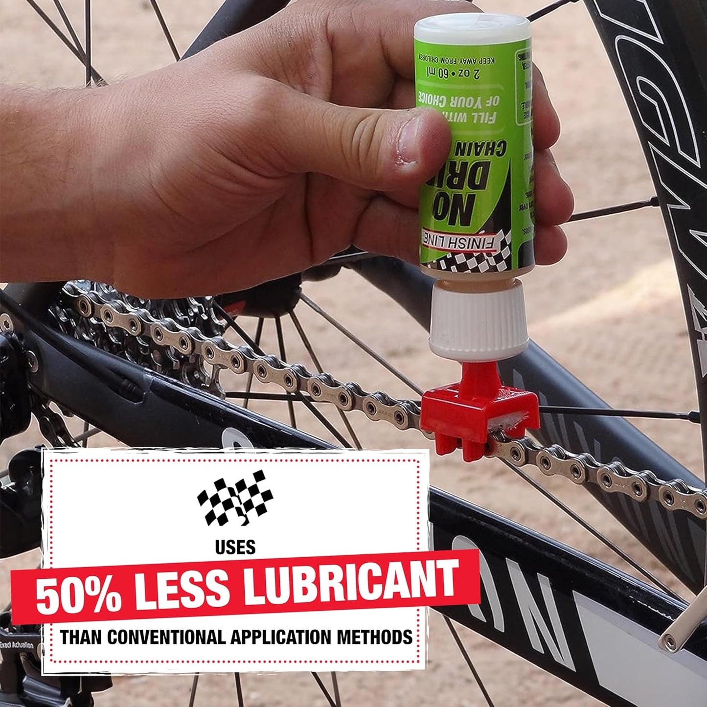 No Drip Chain Luber for Bicycles - Finish Line Chain Maintenance Tool