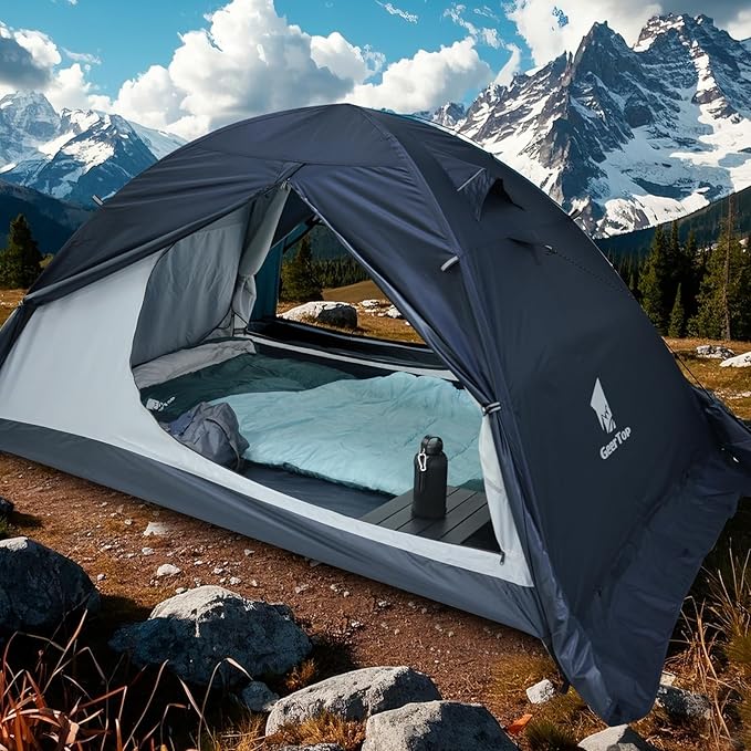 GEERTOP Ultralight 2 Person Backpacking Tent 4 Season Waterproof Camping Tent Double Layer Cold Weather Easy Set Up Tents for Family Camp, Hiking, Hunting Outdoor Mountaineering Travel