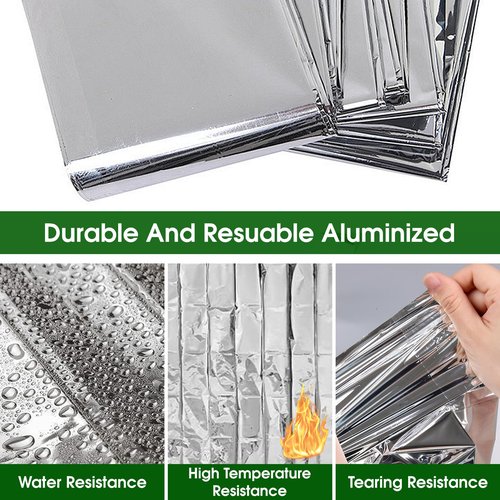 CXYARY 6 Pack Emergency Mylar Thermal Blanket, 84” x 52” Space Blankets, Emergency Thermal Blanket Space Rescue Survival Gear Camping for Outdoors, Hiking, Camping Survival