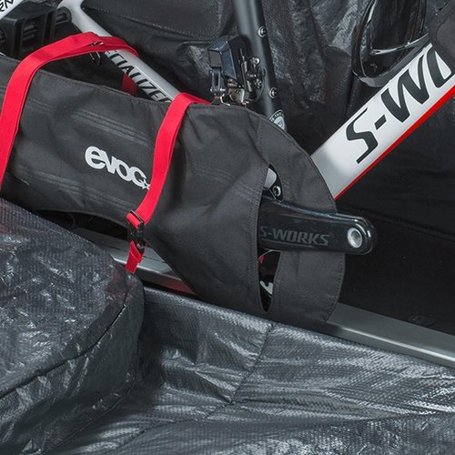 EVOC CHAIN COVER ROAD frame bag, transport protection for the bike and chain of road bikes (cover for bicycle chains, for most road bikes, Velcro fixation, protection against dirt and damage), Black
