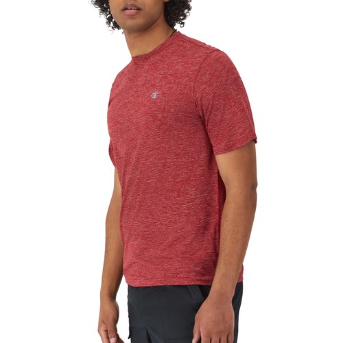 Champion, Novelty Sport, Wicking, Anti-Odor Lightweight Men's T-Shirt, Cardinal Heather C Logo