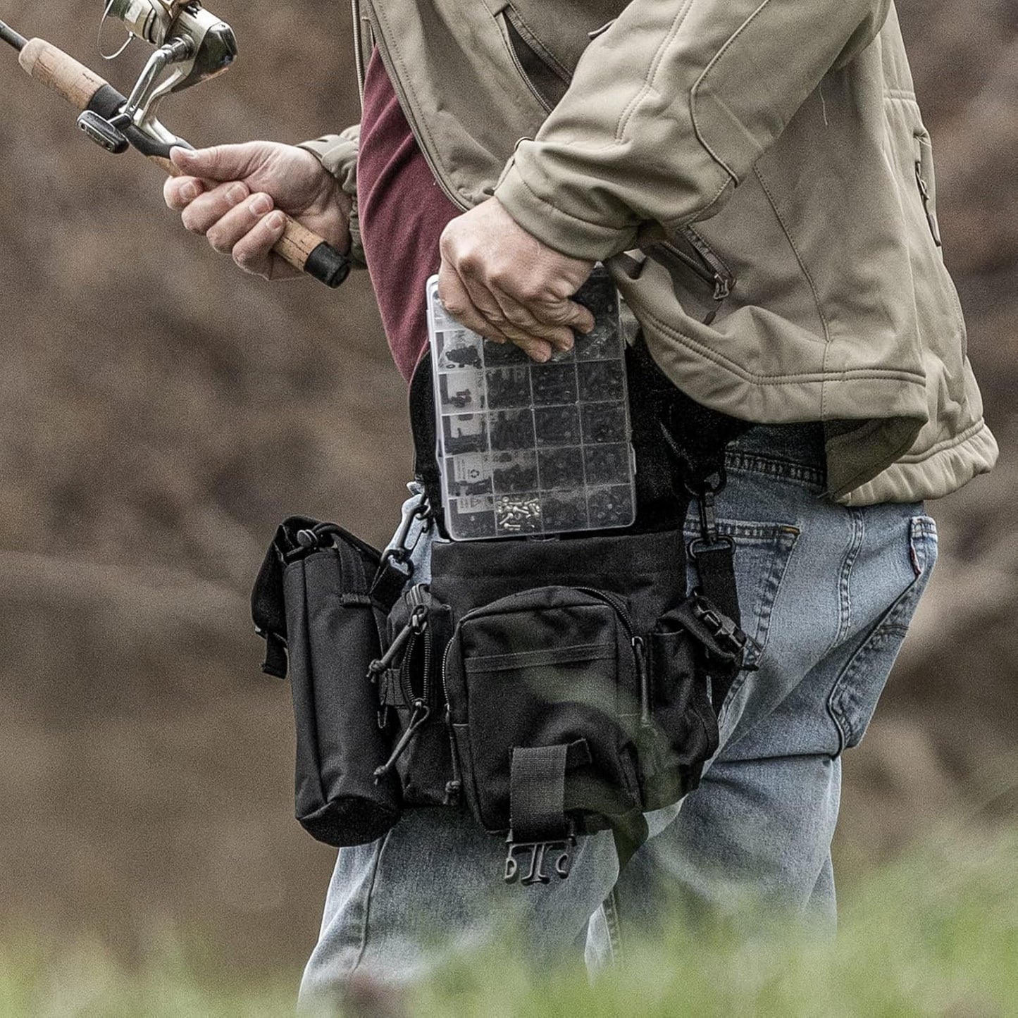 Waterproof Military Tactical Drop Leg Pouch Bag Type B Cross Over Leg Rig Outdoor Bike Cycling Hiking Thigh Bag