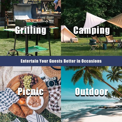 HiEthan Folding Ice Table with Drain 4ft,Foldable Outdoor Cooler Table,Foldable Patio Cooler Table for Party,Picnic,Wedding,Camping,BBQ.