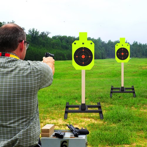 TOBWOLF 2x4 Target Stand Base for AR500 Steel Shooting Targets, Double T-Shaped Base, Easy to Carry Holder for Outdoor Shooting Range