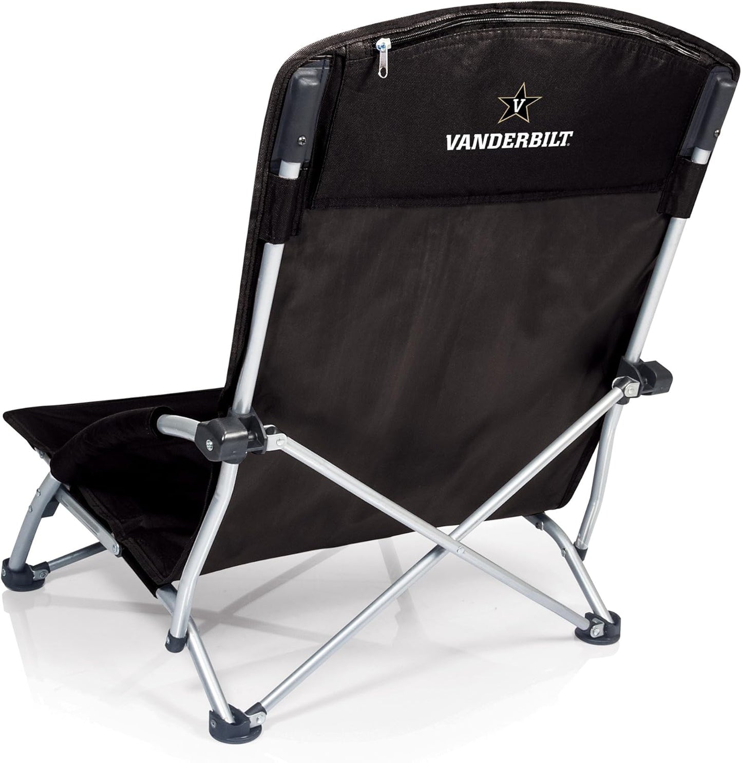 PICNIC TIME NCAA Tranquility Beach Chair with Carry Bag - Low Beach Chair for Adults - Low Lawn Chair