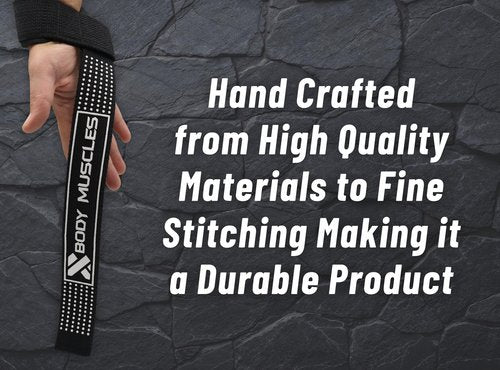 Lifting Straps - Wrist Straps for Weightlifting - Gym Straps with Padded Neoprene for Power Lifting, Bodybuilding, Strength Training & Fitness Workout - Deadlift Straps for Men (Black)