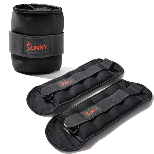 Sunny Health & Fitness Ankle Weights for Women 2 lb Pair – Leg & Wrist Weights with Adjustable Strap | Pilates, Walking, Cardio & Home Workouts