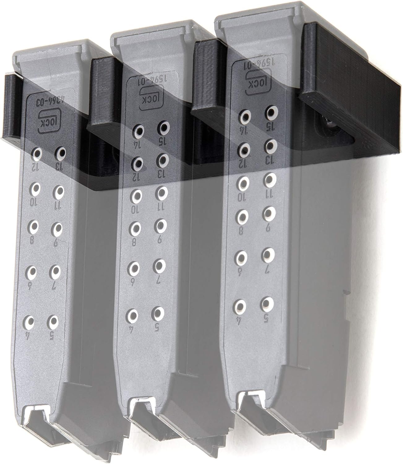 Spartan Mounts Compatible with Glock Magazines | Firearm Accessories, Wall Mount Mag Display for Gun Room, Ammo Storage, Gun Safe Armory Tactical.
