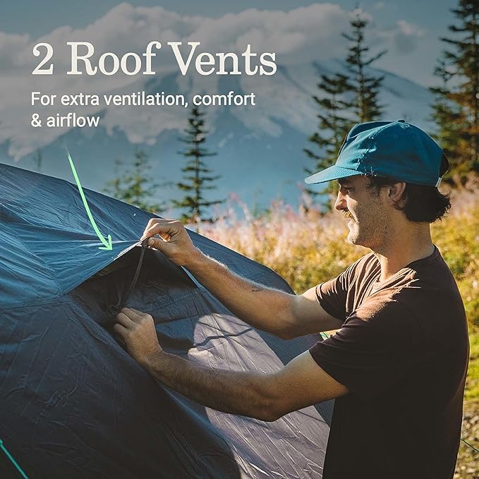 Coleman PEAK1 Premium Backpacking Tent, Waterproof Fabric with 2,000mm Waterhead Rating can Withstand Winds up to 45 MPH; Wide Door, Star View Window, & Footprint Included, 1/2/3/4/6 Person Tent