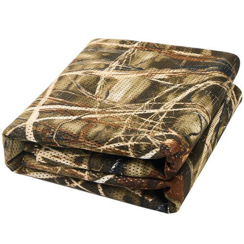 Senmortar Camo Netting, Camo Burlap 75D Camouflage Netting Quiet Mesh for Hunting Blinds Sunshade Camping Concealment Shooting Military Dry Grass Stands 5x10ft