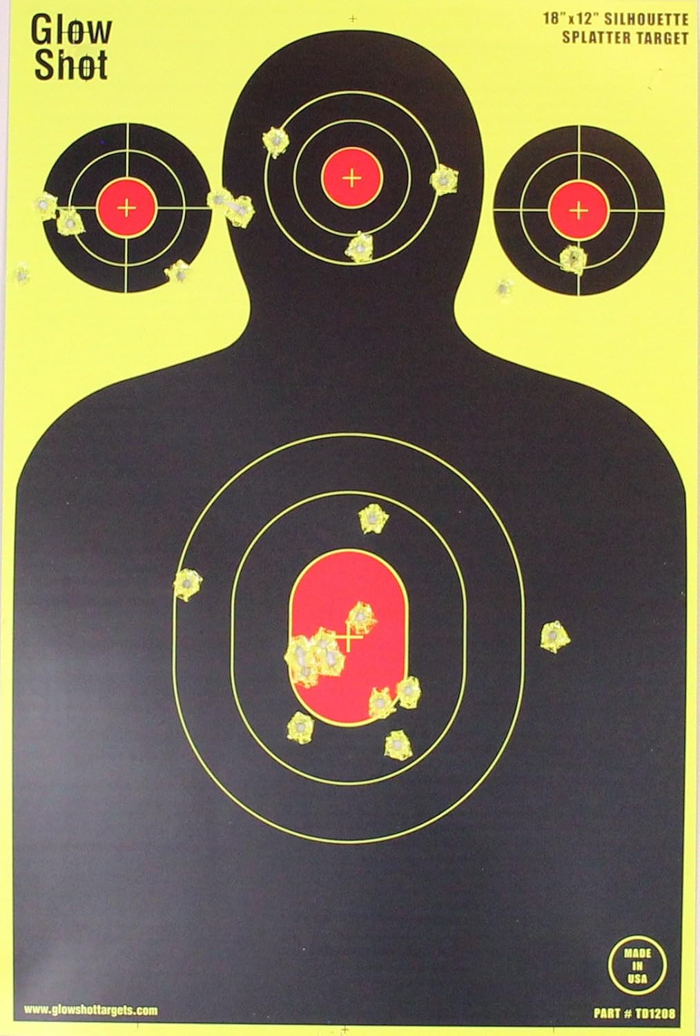 Silhouette GLOWSHOT Splatter Targets 12 x 18 inch 10 Pack, 25 Pack, 50 Pack and 100 Pack