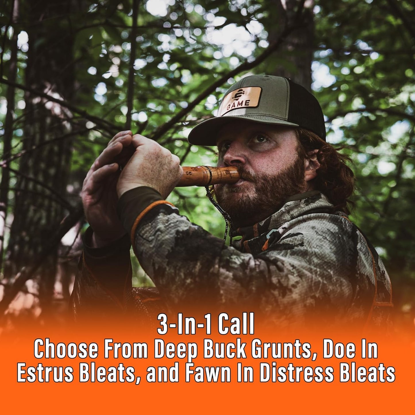 Nationwide Scents Deer Grunt Call and Rattle Bag Combo - Durable, All-Weather Deer Hunting Calls for Whitetail Bucks