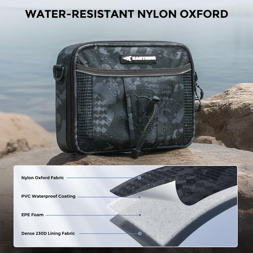 KastKing BaitSpace Detachable Bait Binder Tackle Bag – Large Clear Sleeves, Durable 900D Water-resistant Fabric, Soft Plastic Bait Storage For Hooks, Sinkers & Fishing Accessories