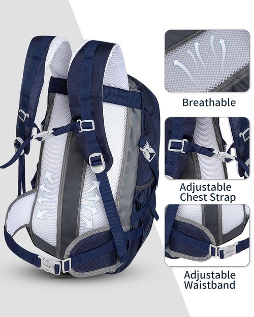 mokzer Hiking Backpack 40L Lightweight Waterproof Daypack for Men Women Outdoor Camping Mountaineering Trekking Travel Bag