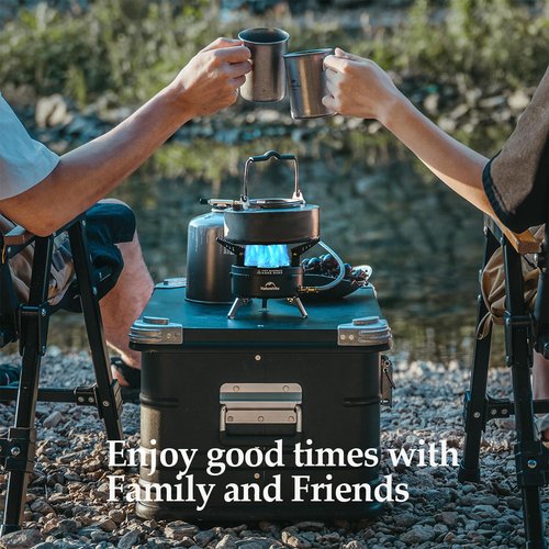 Naturehike Portable Camping Stove, 1 Burner Gas Camp Stove with Carry Bag, 11260 BTU Backpacking Stove with Adjustable Burners for Outdoor Hiking Backpacking