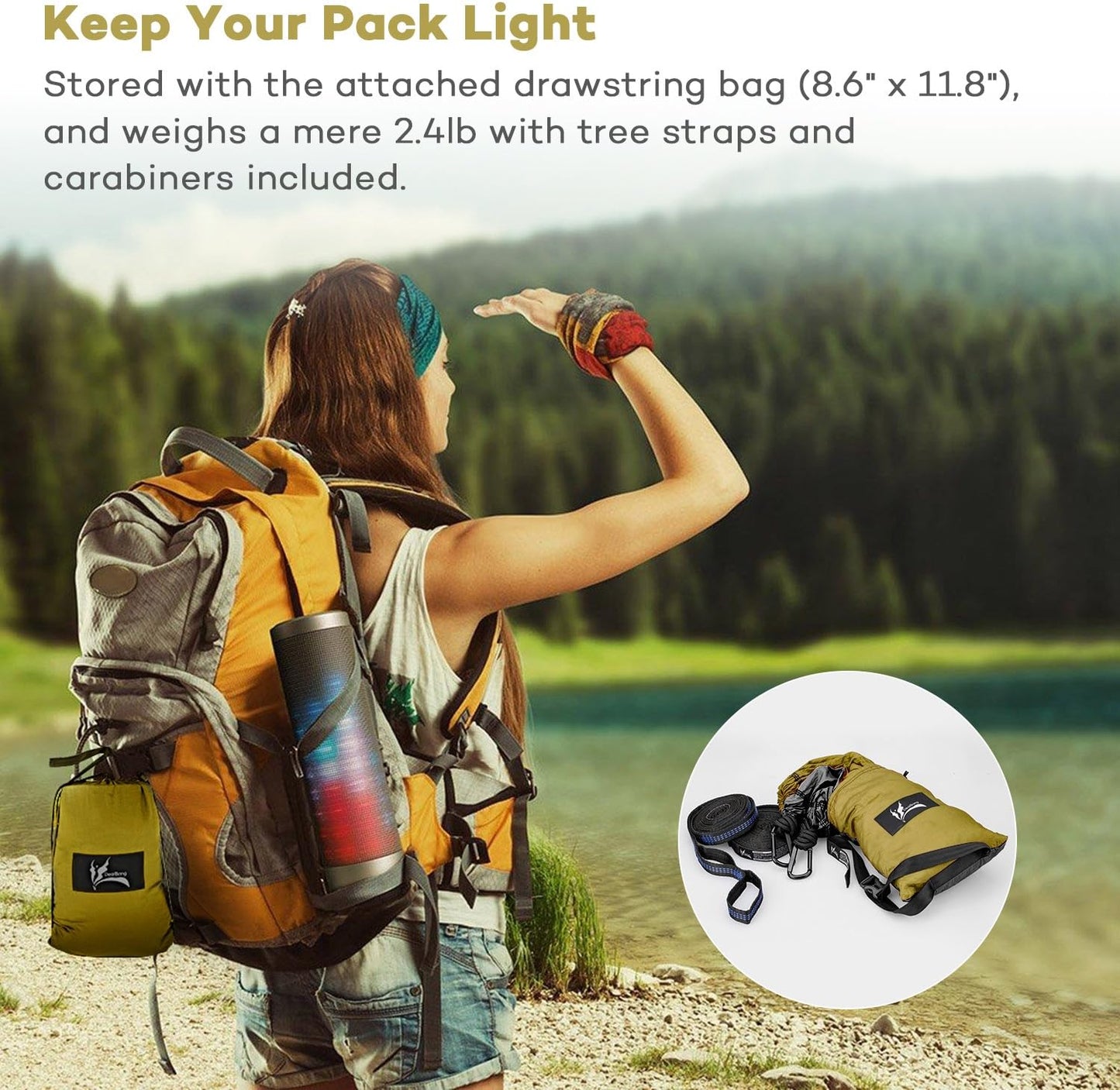 Reinforced Camping Full Set, 118" x 78"/550lbs