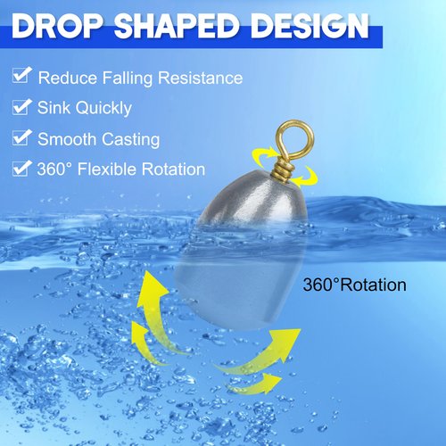 Fishing Weights Sinkers Kit,19/52pcs Bass Casting Sinkers Weights Bell Sinkers Assorted Iron Fishing Weights Drop Catfish Sinkers Weights for Saltwater Freshwater Fishing