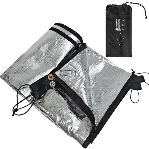 HIKEMAN Tent Footprint Waterproof Camping Tarp Strong and Durable Aluminum Tent Floor Ground Sheet Mat Tent Footprint Mat for Hiking, Camping, Backpacking, Hammock, Picnic (160 * 200cm)