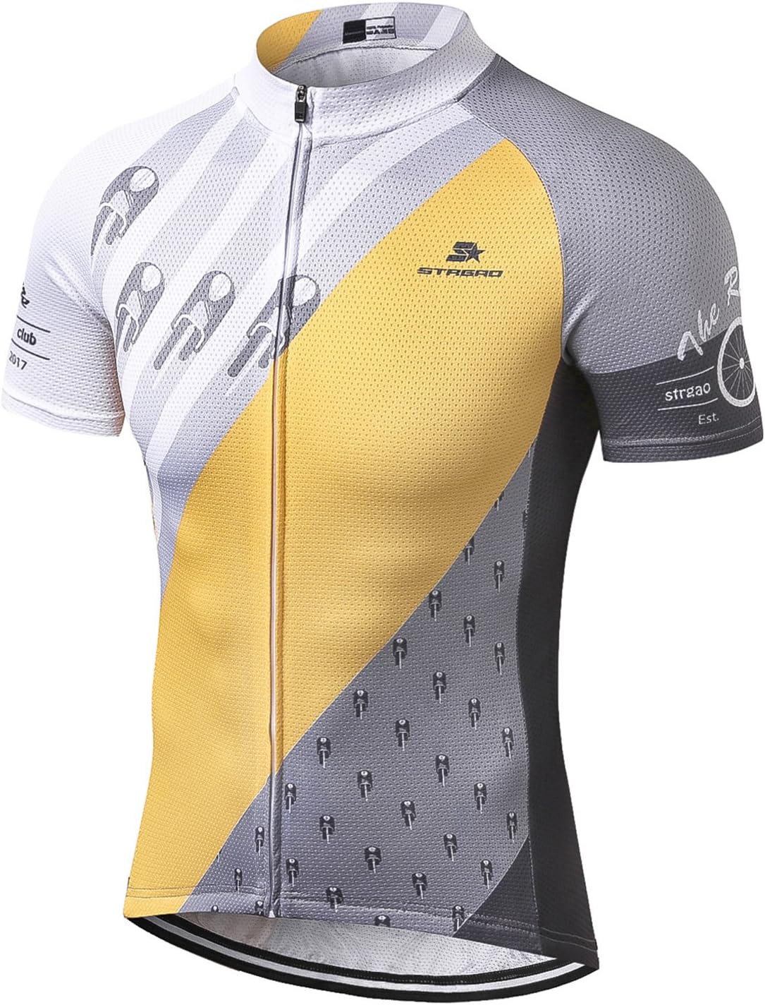 Strgao Men's Cycling Jersey Bike Short Sleeve Shirt