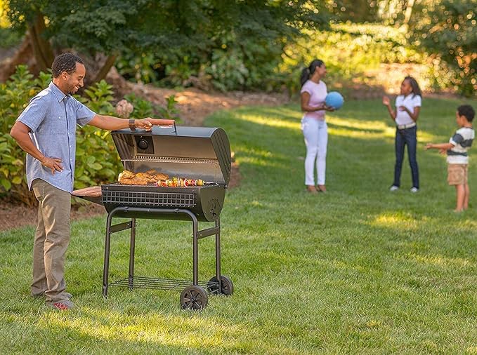 DcYourHome 27 inch Ash Pan for Chargriller 1224, 1324, 1321, 1329, 2121, 2222, 2727, 2828, 2929, E1224 200048 Charcoal Grill Tray, Charbroil 17302056 Ash Pan Replacement Parts Char Griller Fire Grate