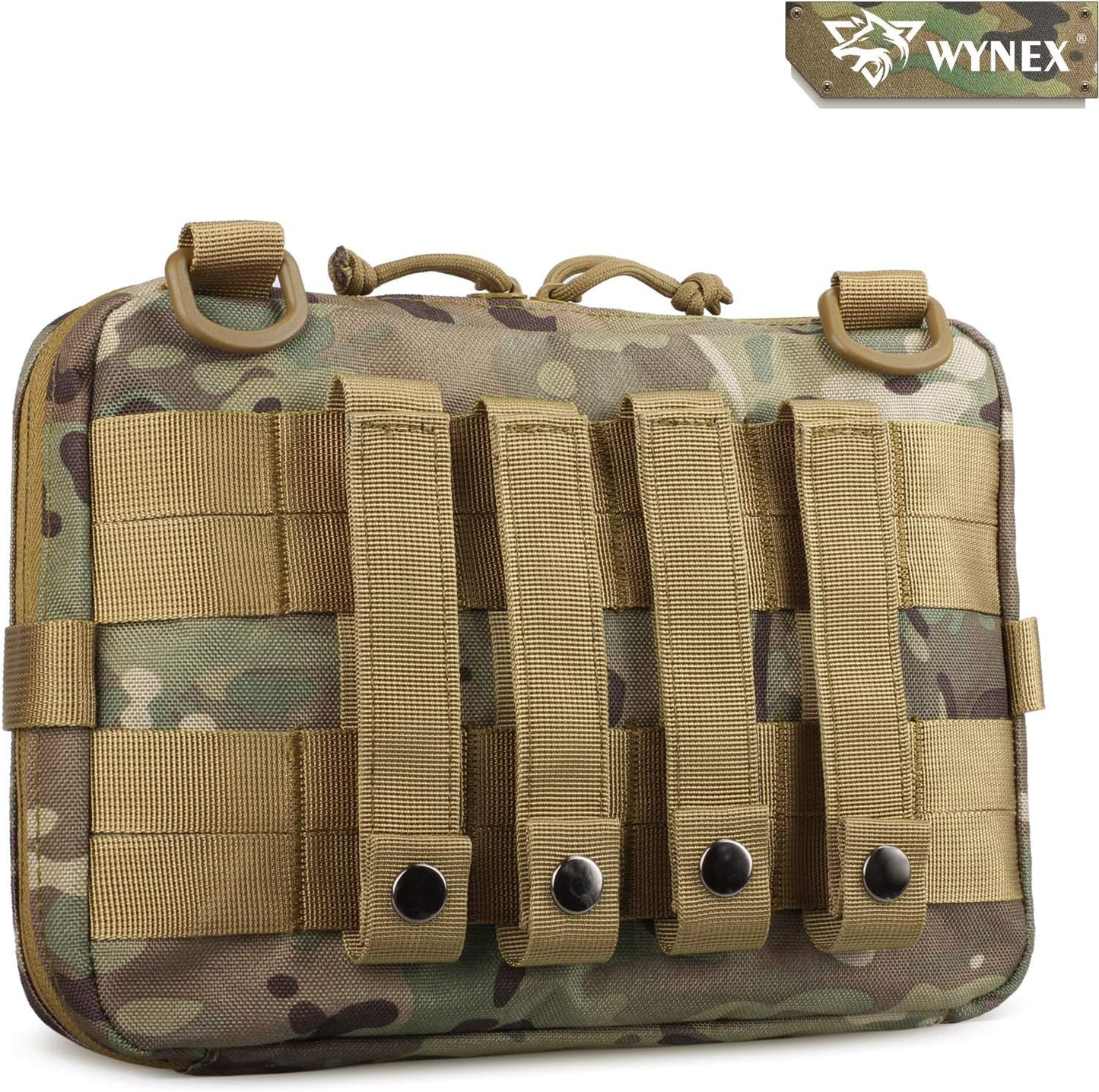 WYNEX Tactical Admin Molle Pouch, Medical EDC EMT Utility Bag Shell Design Attachment Pouches 1000D Nylon Hiking Belt Bags