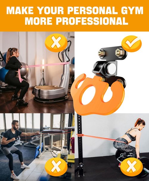 Rotatable Band Wall Mounts Gym Anchor,Resistance Band Wall Anchors,Workout Wall Mount Anchor,Band Hooks,Home Gym Accessories for Home Gym Workouts,for Strength Training,Fitness,Physical Therapy 墙