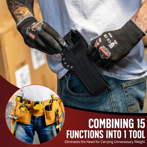 Gifts for Dad, 15-in-1 Multitool Axe Hatchet, Cool Gadgets Camping Accessories Multitool Must Haves for Adults Men, Birthday Gifts for Men, Gifts for Him, Women, Red