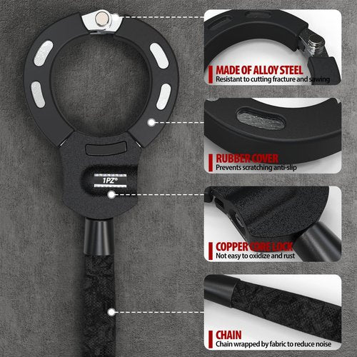 1PZ SLA-D3S Scooter Locks Anti Theft Bike Chain Lock Best Electric Scooter Lock Replacement for Segway Ninebot Xiaomi Razor and Bicycle Lock Cable Accessories