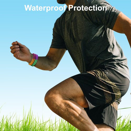 BuggyBands 6 Pack Rainbow Mosquito Repellent Bracelets for Adults and Kids, DEET-Free Insect & Bug Repellent Bands, Individually Wrapped Repellent Wristbands for Outdoor Camping Traveling