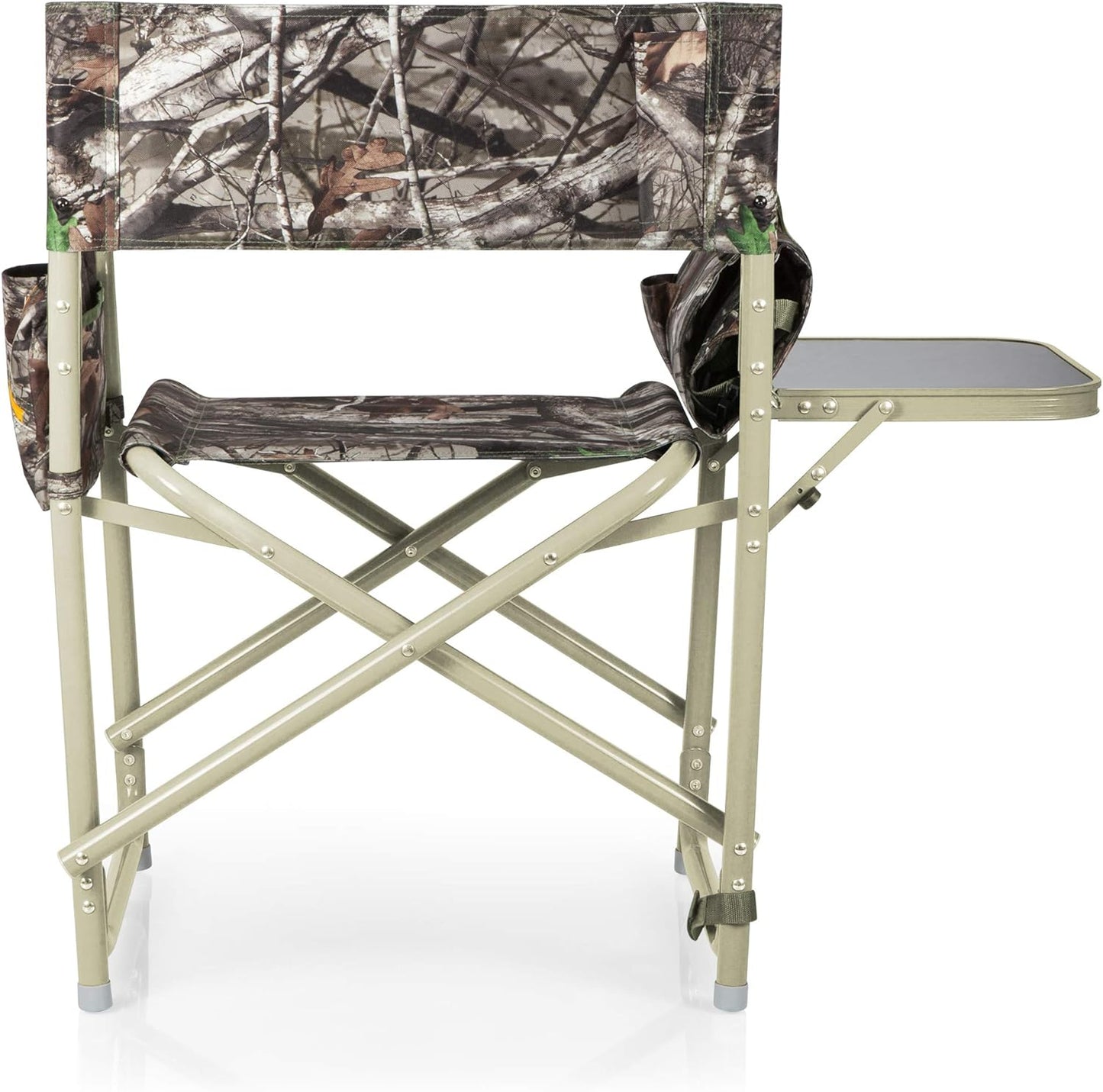 Picnic TIME Outdoor Directors Chair with Side Table, Beach Chair for Adults, Camping Chair with Table