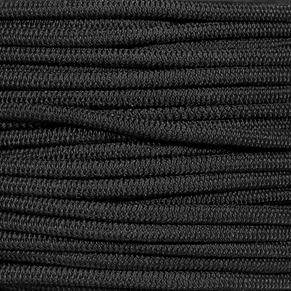 Paracord Planet Black Diamond Weave Shock Cord - Available in 1/8, 3/16, 1/4, 3/8, 1/2, and 3/4-inch Diameters - Various Lengths