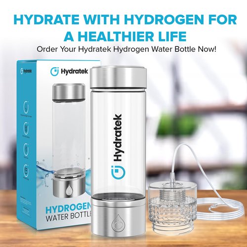 Hydrogen Water Bottle Generator with SPE/PEM Technology, Ionized Water Bottle, Portable Hydrogen Water Ionizer Machine 420 ml for Gym, Hiking, Cycling, Running & Outdoor Use