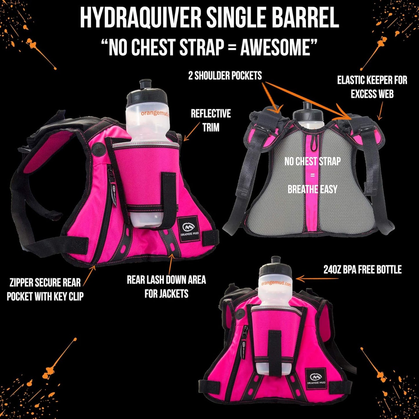 Orange Mud HydraQuiver Hydration Pack - Lightweight, Adjustable, Perfect for Running