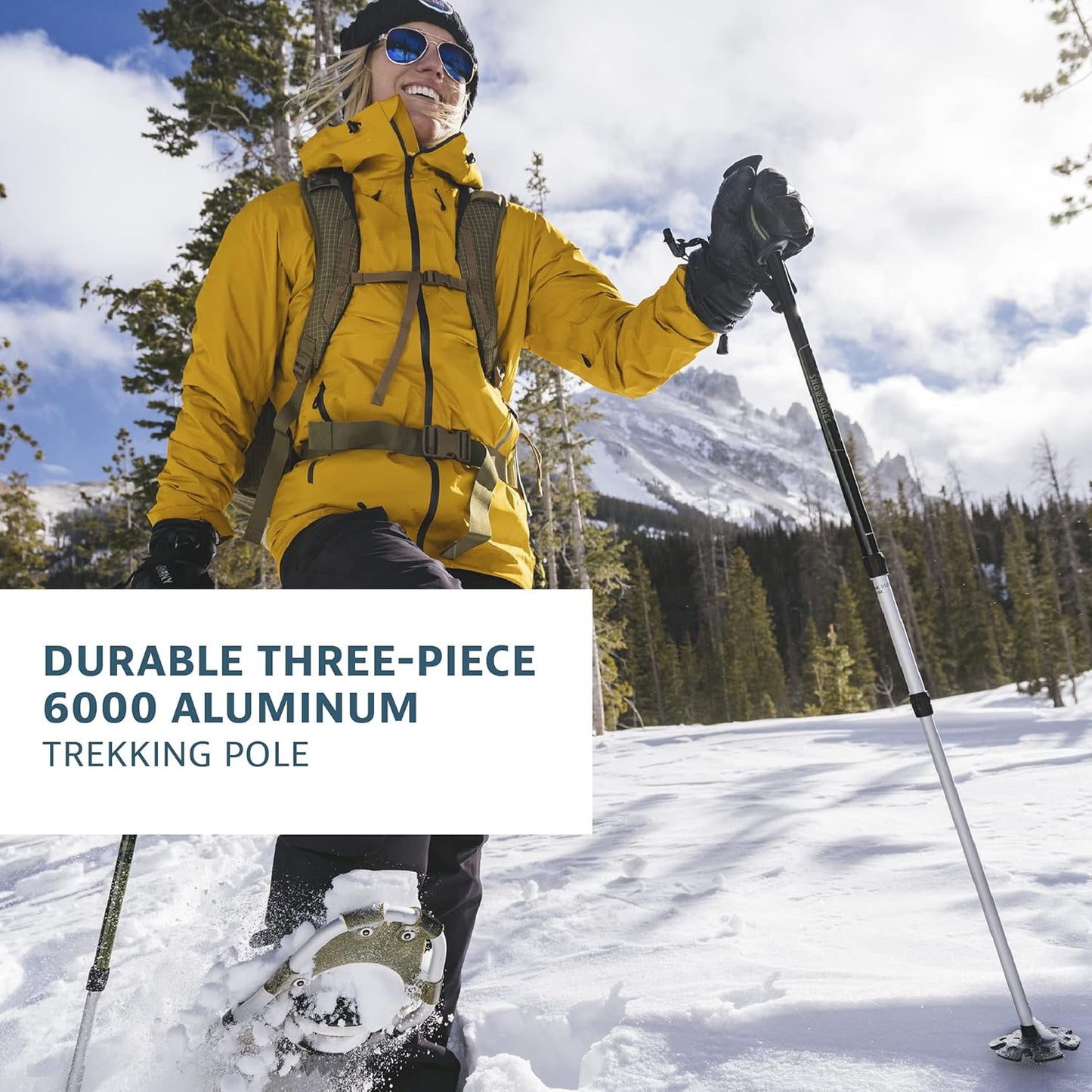 Yukon Charlie's Sherpa Trekking Poles, Twist Lock Adjustment System, Hiking Poles and Snow Baskets, Multiple Styles & Sizes