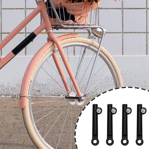Wshxjzyay 4 Pieces Bike Fenders Support Frame Modification Extension Sleeve, Bike Fender Support Bracket, Fat Tire Bike Fender Support, Bicycle Modification Parts Fenders, Suitable for 20''/24''/26''