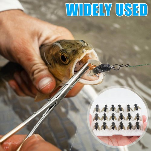 Bionic Fly Fishing Bait, 18/36pcs Fly Fishing Flies Lures Kit Trout Jigs Swimbait Dry Flies Trout Panfish Lures Freshwater Saltwater Flies Fly Fishing Hook Artificial Soft Bait
