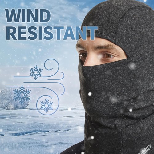 Eco-daily Balaclava Ski Mask Face Mask for Men Balaclava Fleece Face Cover Thermal Winter Balaclava for Cycling Hunting Grey