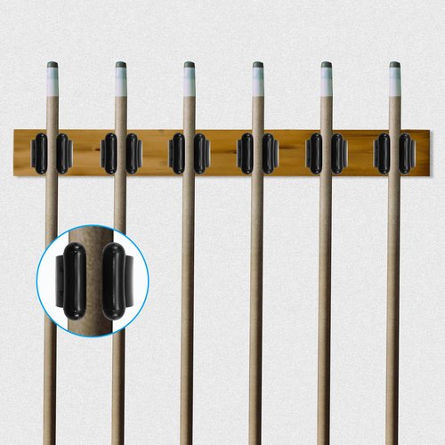 40 PCS Fishing Rod Clips, Wall Mounted Fishing Rod Holders, Billiards Snooker Cue Locating Clip Holder, for Fishing-Rods Billiards Cues Storage Rack