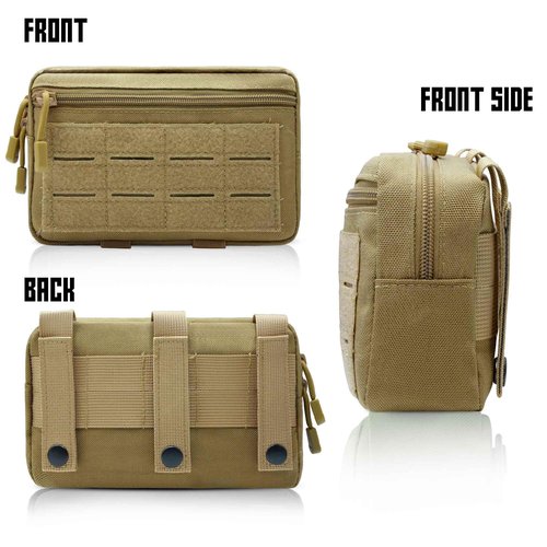 2 Pack Molle Pouches - Tactical Compact Water-Resistant Utility Admin Pouch for Vest Backpack Duty Belt Tactical Vests