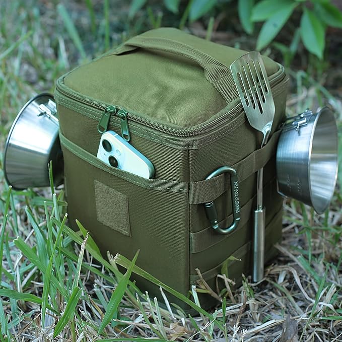 Tactical Camping Storage Bag 7L Utility Tote Bag Trunk Organizer (Black)