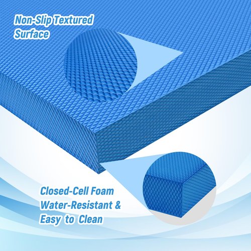 Balance Pad for Exercise16x13x2 Inch,Non-Slip Foam Mat for Fitness,Yoga, Foam Balance Board Physical Therapy, Knee Pad for floor (Blue)