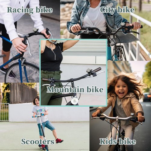 Bike Bell, 2 Pack Classic Bicycle Bell for Kids, Loud Crisp Clear Sound Bicycle Bell for Adults Kids, Road Bike, Electric Bike, Cruiser Bike, Mountain Bike Bell Accessories - Graffiti