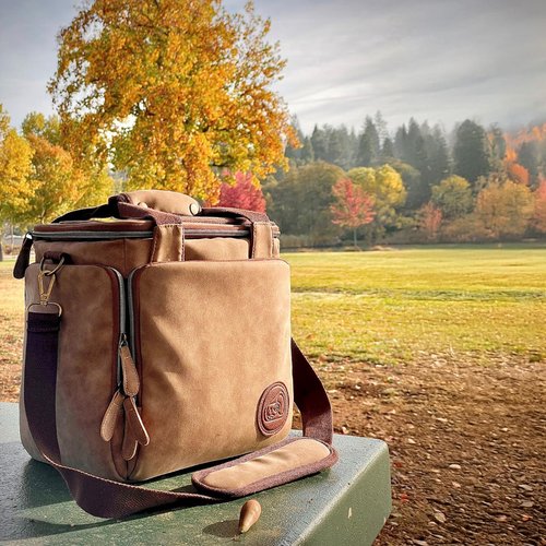 Beer Mountain | LS9 Can Cooler | Soft Sided Cooler with Magnetic Lid | Thick Insulation | Waterproof Lining | 24 Hours Cold | Premium PU Leather Design