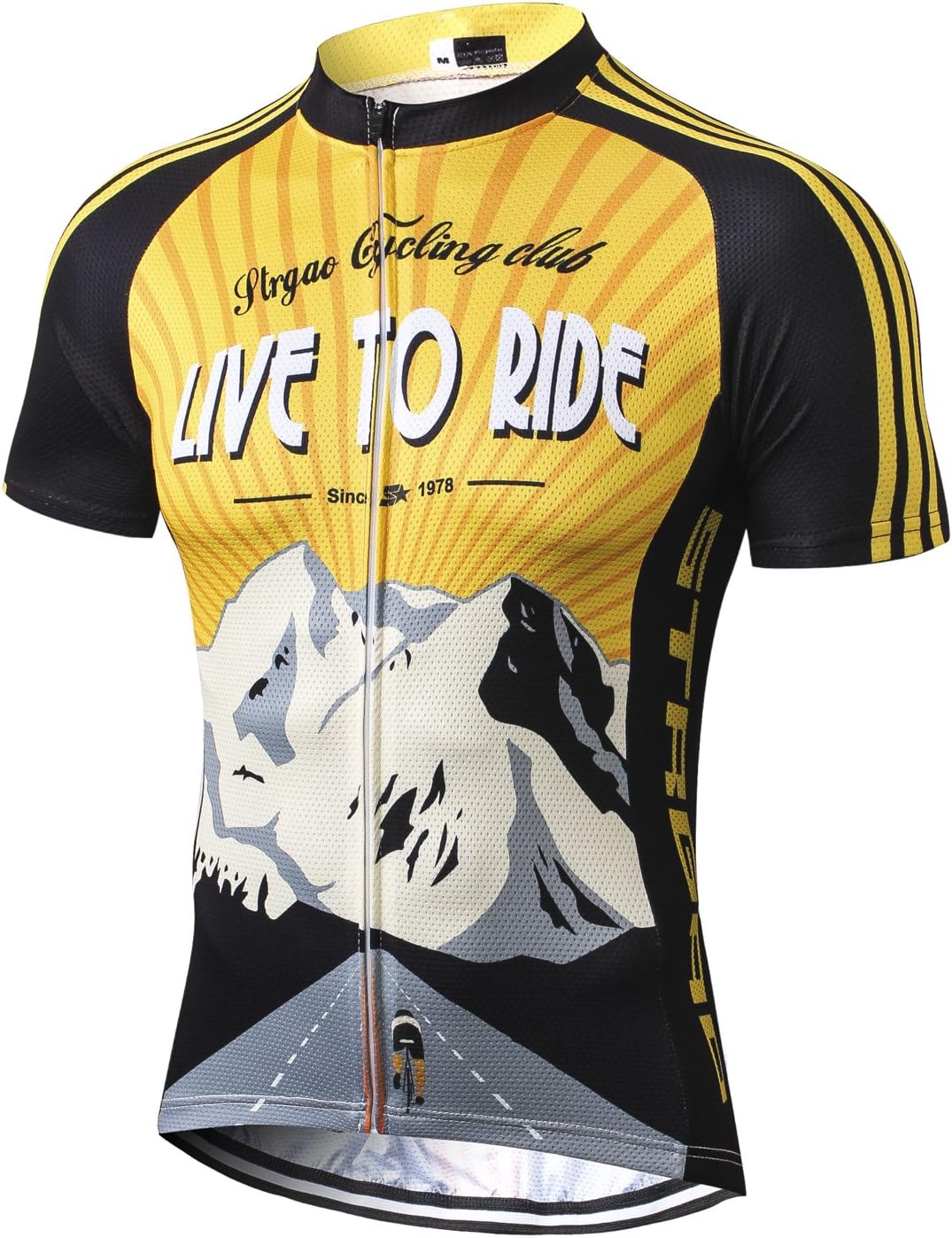 Strgao Men's Cycling Jersey Bike Short Sleeve Shirt