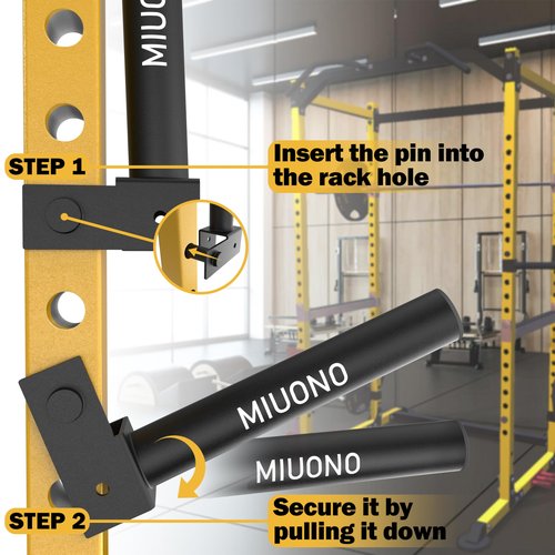 MIUONO Weight Plate Holder, Weight Plate Rack Storage for 2X2 Power Rack Attachments, Extended Version Hang More 2" Weight Plates (1 Pair)
