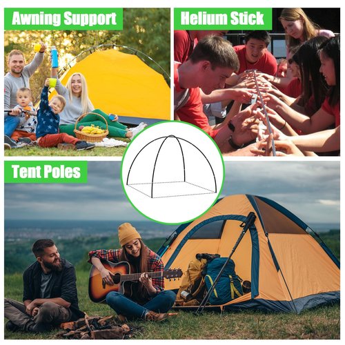 2PCSX20Feet Length，Tent Pole,Kids Tent Replacement Poles for Kids Tent ， 9.5mm ，Hiking and Camping Tarp，Suitable for All Kinds of Outdoor Camping Tent；15 Poles Included； (2PCSX20Feet Length)