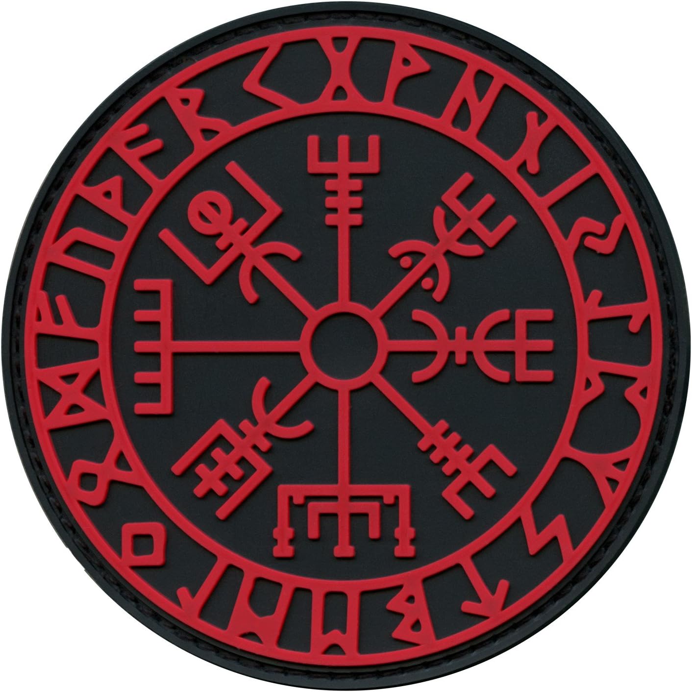 Vegvisir Viking Compass PVC Patch Compatible with Velcro - Norse Morale Tactical Patches for Backpacks, Vest (Subdued)