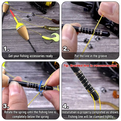 Alwonder 4-Pack Fishing Bobbers Floats, Buoyant Balsa Wood Body Spring Fishing Floats and Bobbers, Oval Bobber for Crappie Bluegills Trout Bass Panfish Catfish Walleyes 2.2“